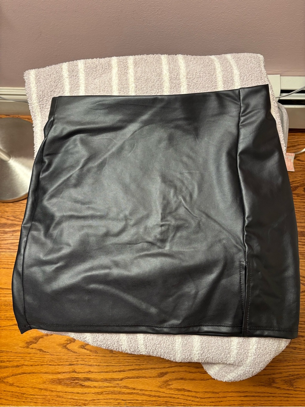 Windsor Black Faux Leather Mini Skirt